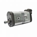 Pompe double tracteur CASE IH avec régulateur en flasque arrière