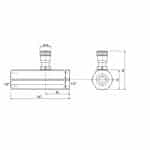 Cotes encombrement Régulateur de débit unidirectionnel compensé