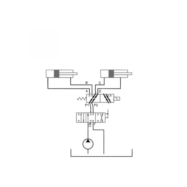 Schema selecteur 6 voies avec deux verins