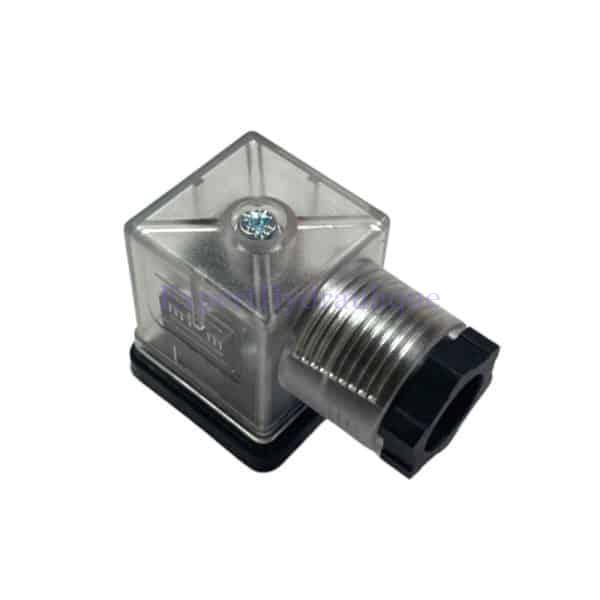 Prise Hirschman lumineuses pour électro distributeurs hydraulique.