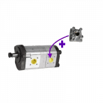 Pompe hydraulique double OMFORT / AUDUREAU