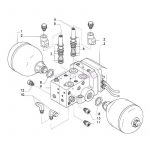 Eclaté montage boules d'azote sur pont avant 340486A1