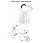 Eclaté montage Boule d'Azote d'azote sur controle de boite de vitesses hydraulique
