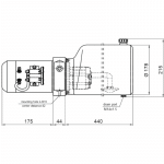 Schéma centrale hydraulique 2.0cm3 - 5.2L-min avec réservoir 10L.