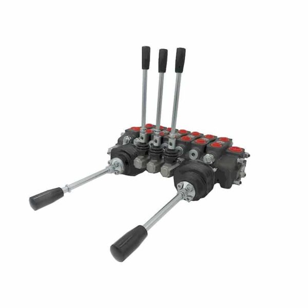 Distributeur 90 l/min pour pelle retro Distributeur hydraulique 90 l/min avec 7 fonctions pour pelle retro.