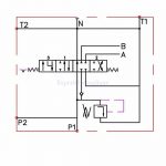 Schéma distributeur hydraulique 1 double effet plus position flottante