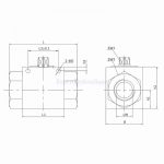 Cotes d'encombrement vanne 2 voies grande taille