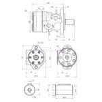 Moteur hydraulique OMR 80 cm3 arbre de 25 mm – Image 2