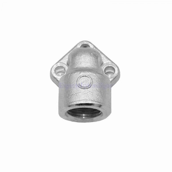 Vue verticale bride coudée pour pompe et moteur hydraulique