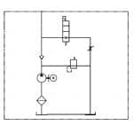 Schema hydraulique centrale simple effet 12 ou 24 volts DC