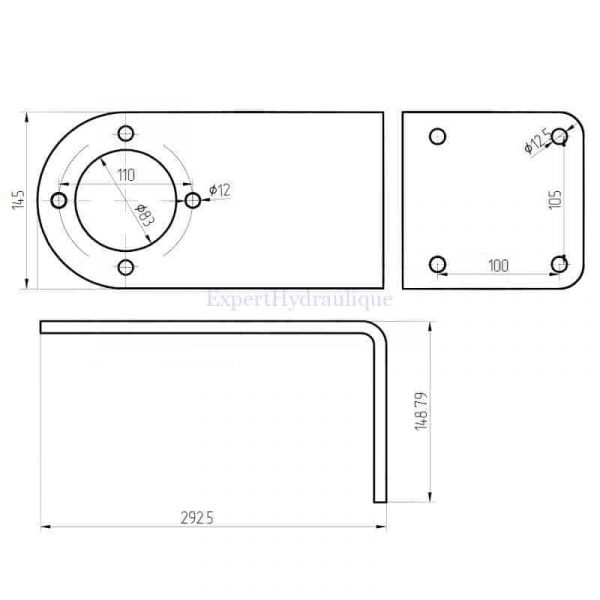 Cotes support multiplicateur hydraulique universel