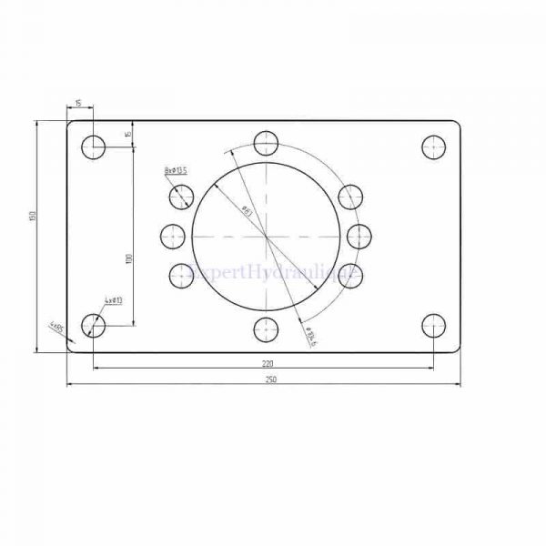 Support moteur Support hydraulique moteur OMP OMR cotes de fixation OMP OMR cotes de fixation