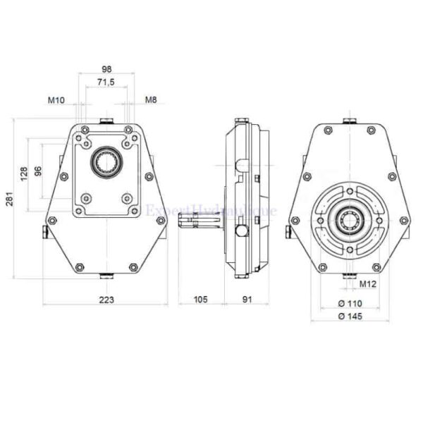 Cotes encombrements multiplicateur gr3 gr2