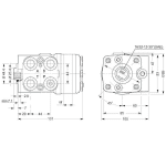 Schéma avec dimensions de l'orbitrol 125 ON