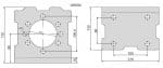 Support moteur HYDRAUILQUE 90° OMP OMR OMS MMS MMR cotes d'encombrements small