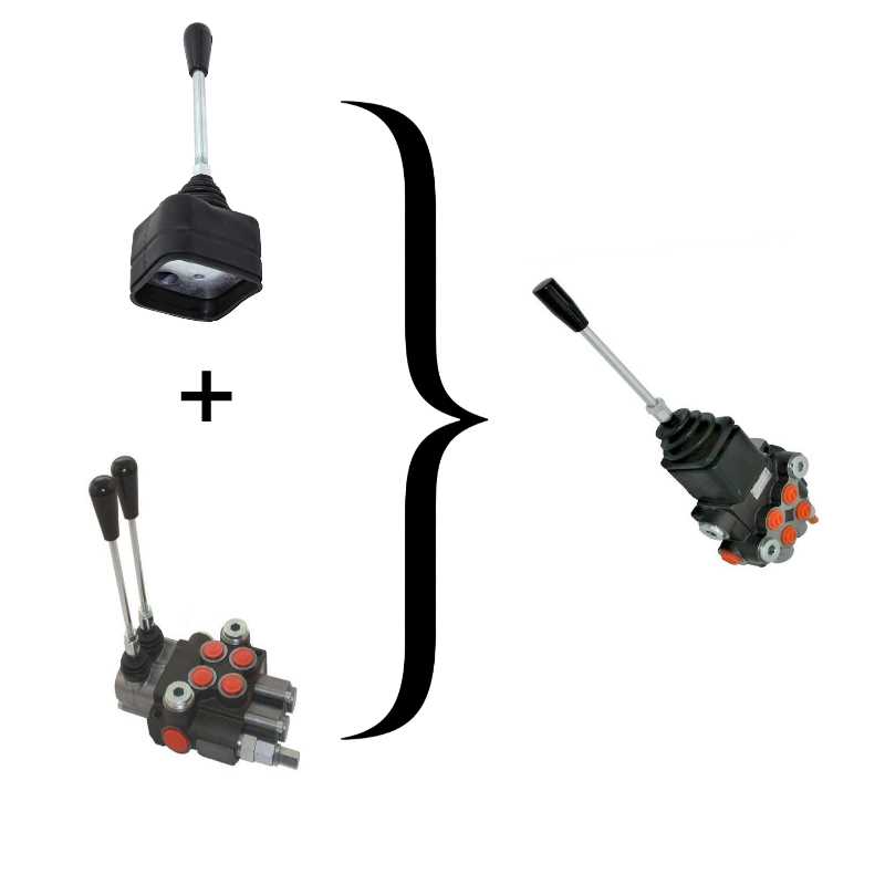 Montage mono levier en croix sur distributeur monobloc