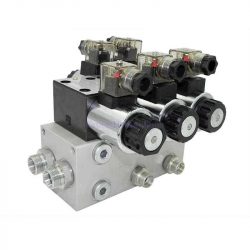 distributeur hydraulique électrique 2 fonctions avec By Pass