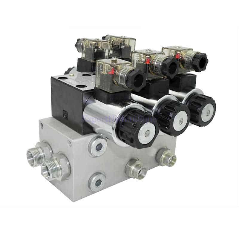 DEBLOC302LIM distributeur hydraulique électrique 2 fonctions avec By Pass