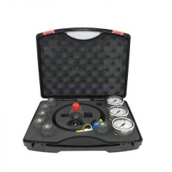 Appareil de tarage pour boule azote, valise complète avec mano et différents raccords adaptateurs