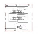 Schema hydraulique distributeur 80 litres en version 1 simple effet et un double effet