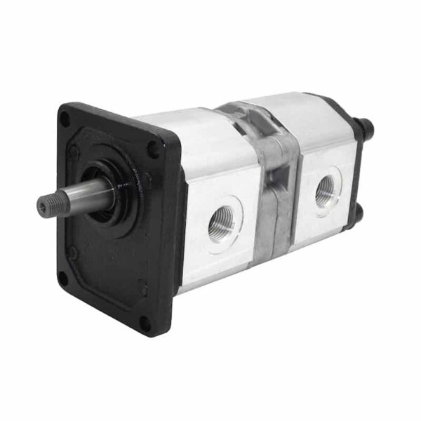 FGP208208X006 Pompe hydraulique double groupe 2 flasque italien et arbre conique 1/8
