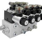 Distributeur hydraulique électrique CETOP3 avec 3 fonctions DE avec By Pass