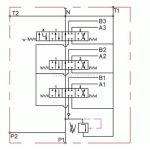 Schéma Distributeur hydraulique 2 DE 1 DE flottante