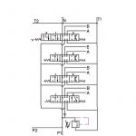 Schema distributeur 4 fonctions dont un simple effet et un double effet avec position flottante