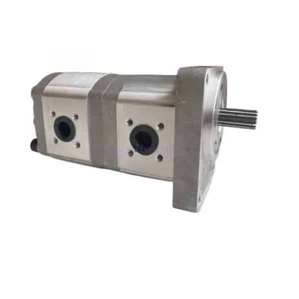 Pompe double KUBOTA 307012-5000 arbre 15 dents vue côté aspiration