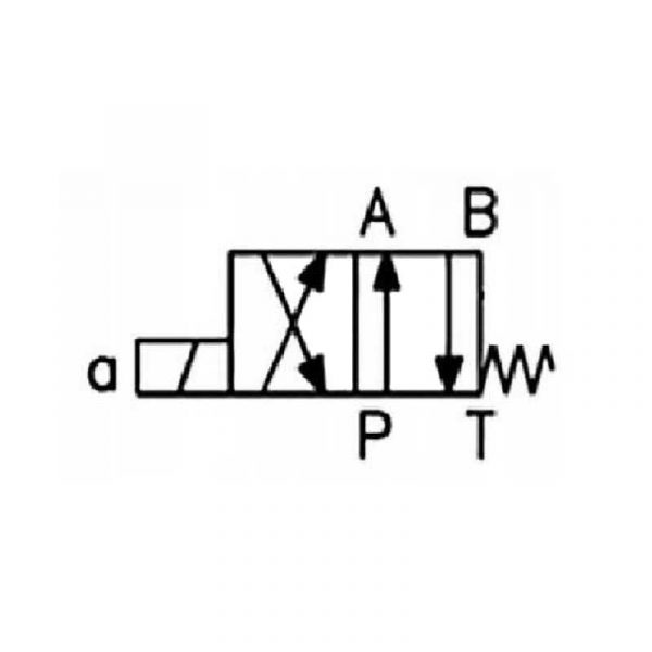 Schema paralèlle croisé CETOP simple bobine