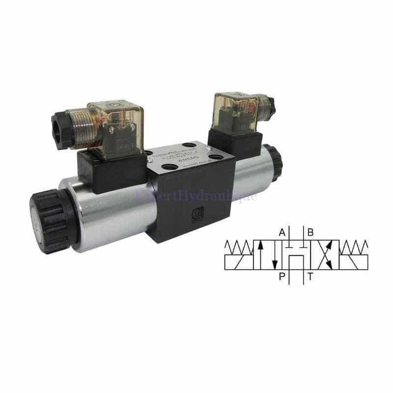 ED52012G Electro distributeur Hydraulique CETOP 5 schema fermé cote verin et ouvert P et