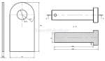 Côtes chape 35mm pour vérin hydraulique