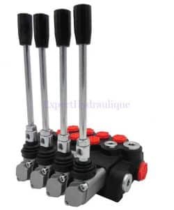 Distributeur hydraulique 80 litres 4 elements. 4 double effet et 1 simple effet