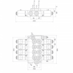 Côtes distributeur électrique 4 double effet 12 ou 24V