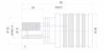 Dimensions coupleur simple femelle