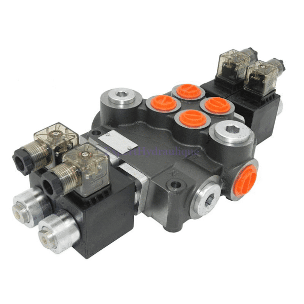 Distributeur électrique 2 double effet 80l 12 ou 24V Distributeur électrique 2 double effet 80l 12 ou 24V