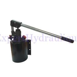 Pompe manuelle hydraulique 18cm3 réservoir 4l.