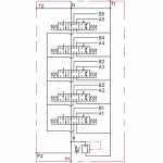 Schéma distributeur électrique 5 double effet 12 ou 24V