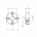 Côtes brides droites 1 pouce 51 mm