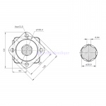 Côtes de face moteur avec arbre PTO
