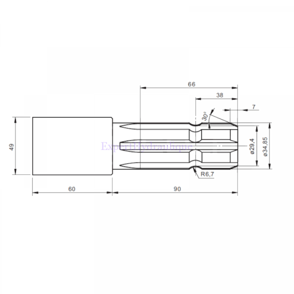 Côtes de l'arbre moteur PTO