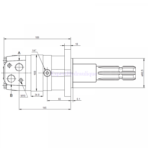 Côtes moteur OMS 200 cm3 avec arbre PTO