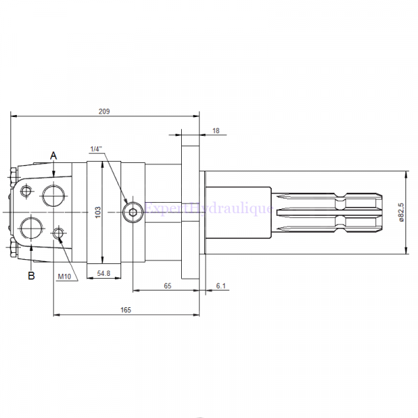Côtes moteur OMS 315 cm3 avec arbre PTO