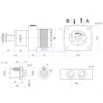 Côtes moteur hydraulique BMR 200 cm3 arbre conique 1 10 avec palier