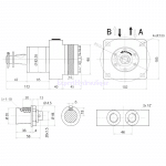 Côtes moteur hydraulique BMR 50 cm3 arbre conique 1 10 avec palier