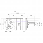 Côtes moteur hydraulique BMT 315 cm3 arbre de 40mm