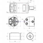 Côtes moteur hydraulique OMM 32 cm3 orifices latéraux
