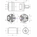 Côtes moteur hydraulique OMM 50 cm3 orifices arrières