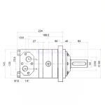 Côtes moteur hydraulique OMV 400 cm3 arbre de 50mm