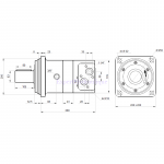 Côtes moteur hydraulique bm6 1000 cm3 arbre 63 mm